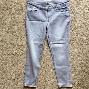 OLD NAVY Grey Rockstar Mid-Rise Skinny Jeans Sz 16